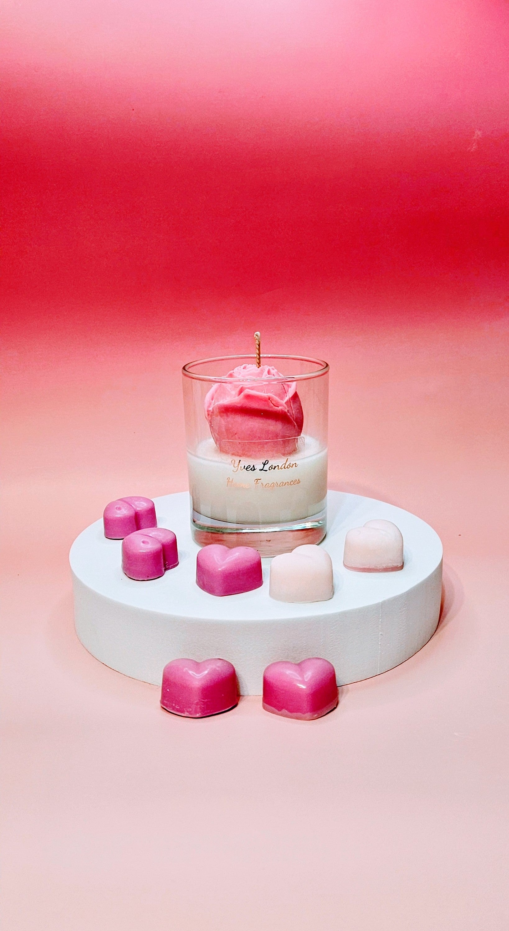 Scented Rose Adorned Love Candle