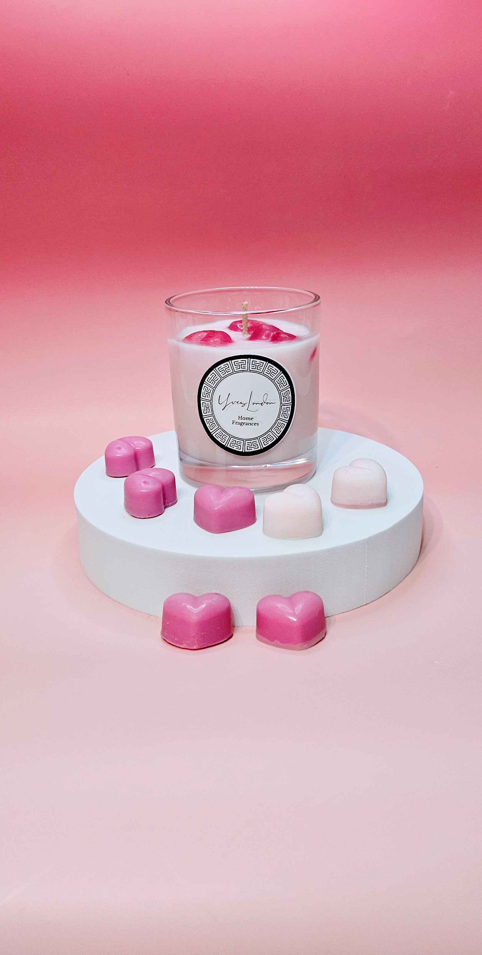 Pear and Mandarin Valentine Pink Candle